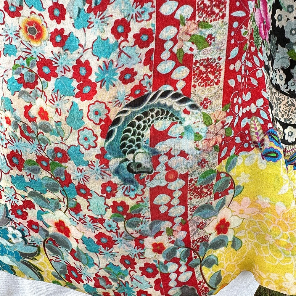 💖 Johnny Was Floral Print Reversible Tank - Picture 6 of 12